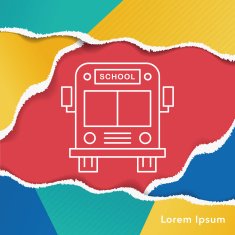 school bus line icon N2