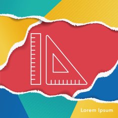 Triangle ruler line icon N4