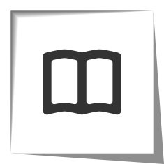 Open Book icon with cut out shadow effect