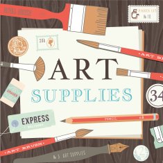 Vintage vector art tools N7