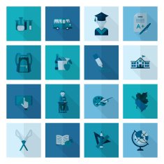 school and education icons N67