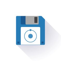 Floppy disk with an atom N2