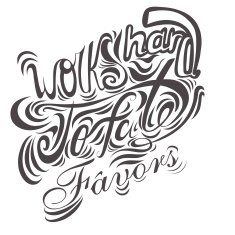 Vector lettering Grey letters written on a white background