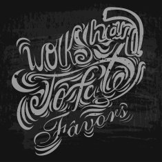 Vector lettering White letters written on a white background