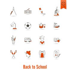 school and education icons N88
