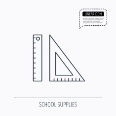 Triangular ruler icon Straightedge sign N5