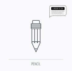 Pencil icon Drawing tool sign N4