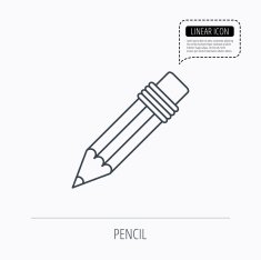 Pencil icon Drawing tool sign N5