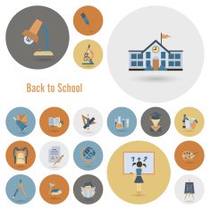 school and education icons N95