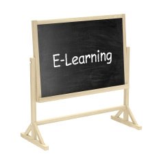 blackboard chalkboard isolated on white e-learning concept