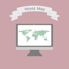 map of the earth on monitor N2