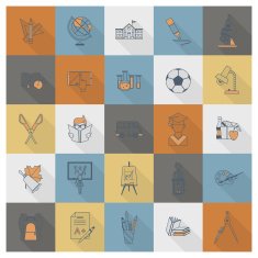 school and education icons N110