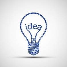 Bulb with the word idea N2