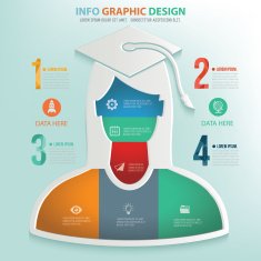 Student info graphic design clean vector N2