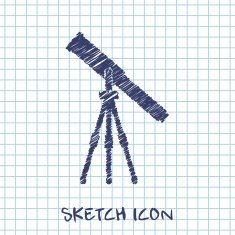 Telescope web icon vector illustration N5