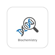 Biochemistry Icon Flat Design