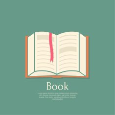 Open book with a bookmark N2
