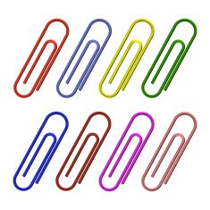 Set of multicolored paper clips N2