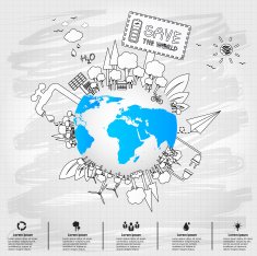 Ecology concept save world vector illustration N49