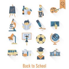 school and education icons N133