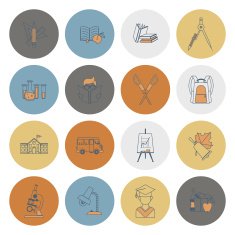 school and education icons N135