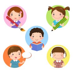 Icon for writing drawing reading speaking and listening N2