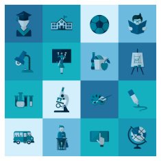 school and education icons N143