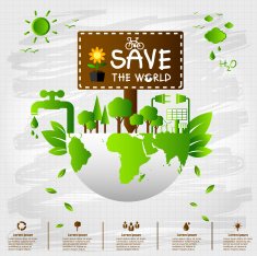 Ecology concept save world vector illustration N55