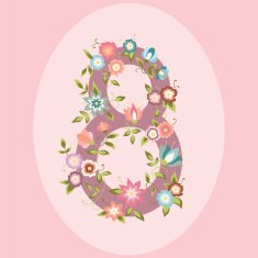 Vector floral number N2