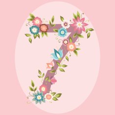 Vector floral number N3