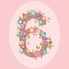 Vector floral number N4