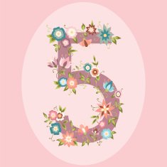 Vector floral number N5