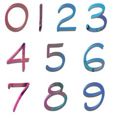 colored numbers N3