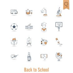 school and education icons N161