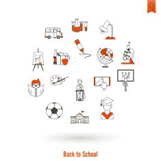 school and education icons N164