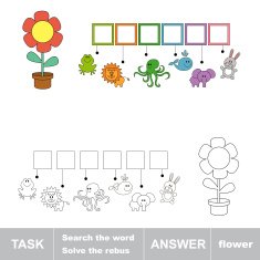 FLOWER Find hidden word Task and answer free image download