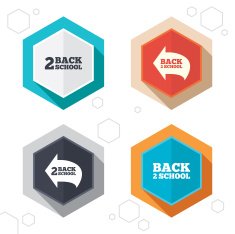 Back to school icons Studies after the holidays N8