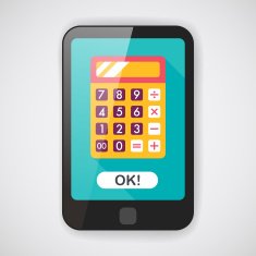 calculator flat icon with long shadow eps10 N11
