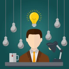 Businessman with ideas