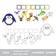 Solve the rebus Find hidden word penguin N2