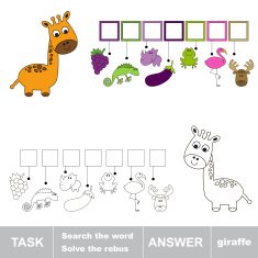 Solve the rebus Find hidden word GIRAFFE N2