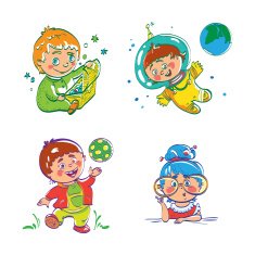 Fun kid characters mini set N2