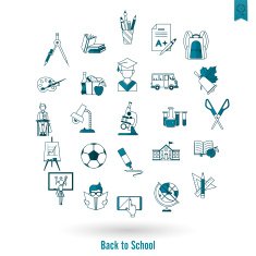 school and education icons N207