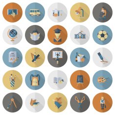 school and education icons N210