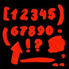 Handwritten numbers vector