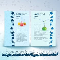 Flyer with test tubes and formulas