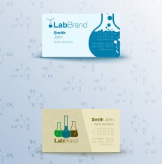 Flyer with test tubes and formulas N2