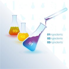 Flyer with test tubes and formulas N6