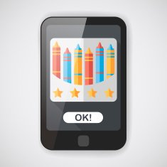 crayons flat icon with long shadow eps10 N61