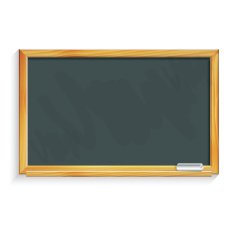 School black chalkboard with chalk N2
